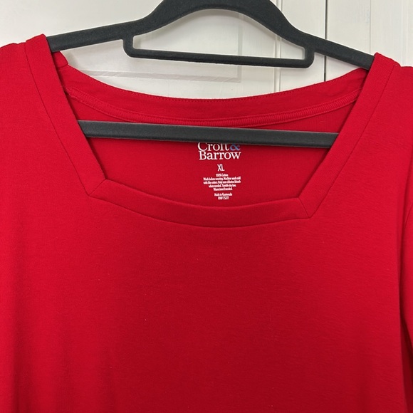 Croft & Barrow Red XL/XXL Top - Picture 3 of 5